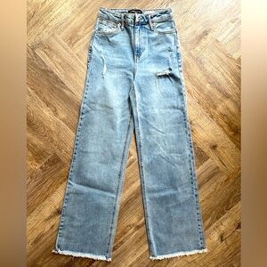 Distressed Blue Jeans